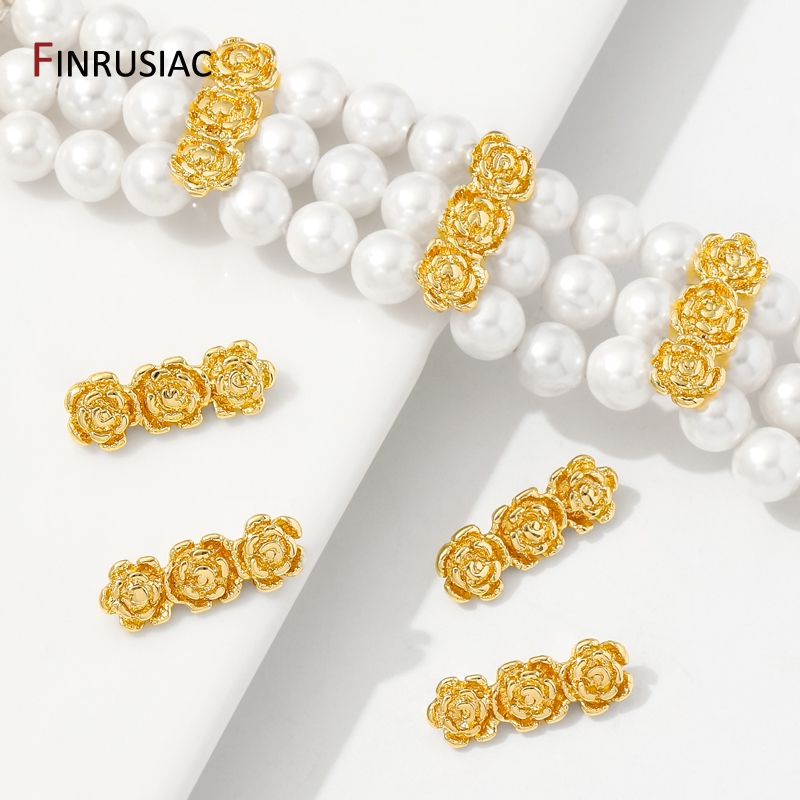 18K Gold Plated Brass Rose Flo - Flower Supplies 评论和价格