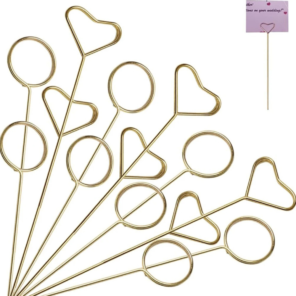 Gold Metal Flower Sign Holder  - Floral Picks Wood 评论和价格